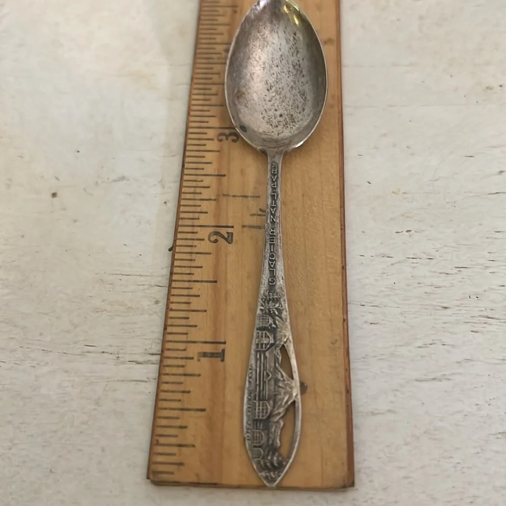 Antique Glacier National Park Many Hotel sterling Silver Spoon